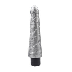 Realistic vibrator Johnny Boner Silver 23cm reviews and discounts sex shop