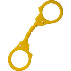 Silicone handcuffs in yellow You Can't Escape ⌀4.8cm reviews and discounts sex shop
