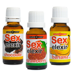 Set of 3 Sex Elexir Oral Drops - Banana, Strawberry, and Chocolate Flavors (20ml Each) reviews and discounts sex shop