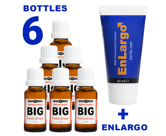 Achieve Your Desired Size with 6pcs Big Penis Drops Penis Enlargement Set and Enlargo Gel reviews and discounts sex shop